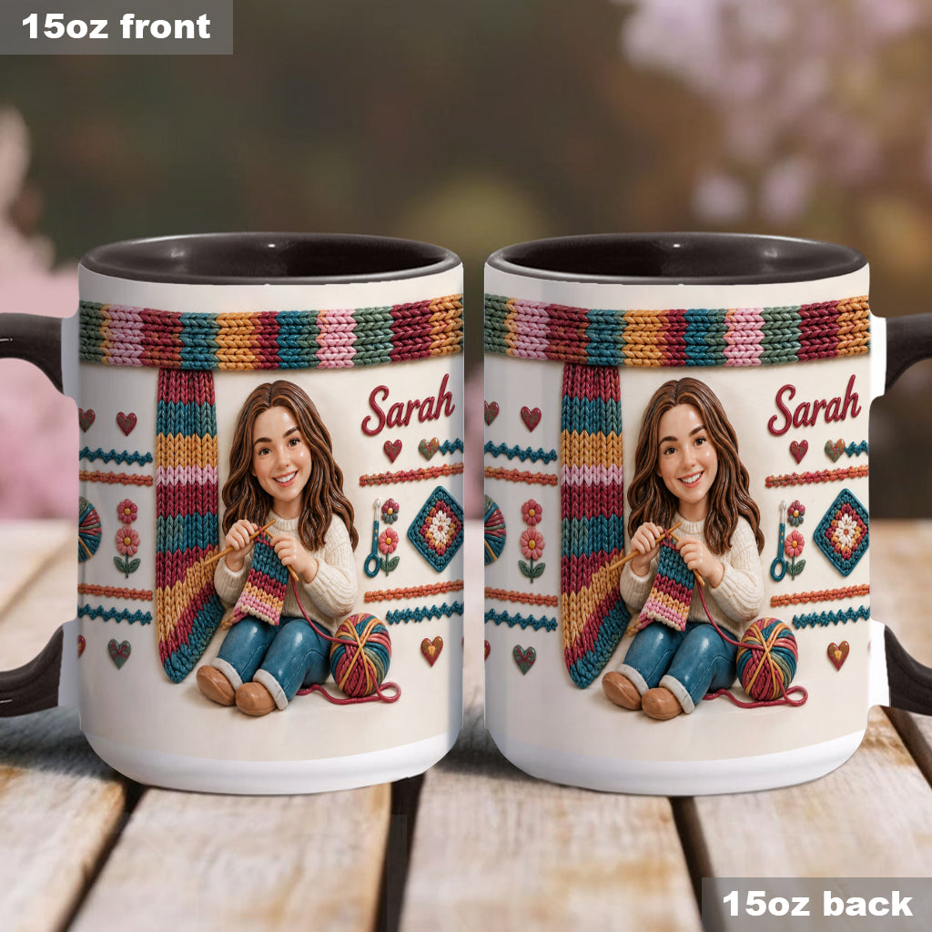 Love Crocheting - Personalized Crocheting Accent Mug & Coaster