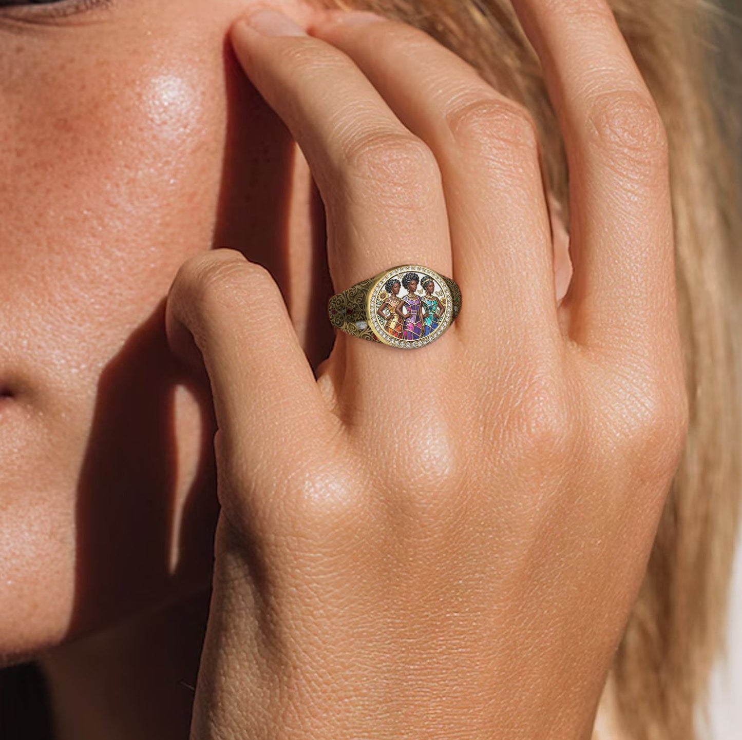 Schwarze Geschichte – Personalisierter afroamerikanischer Siegelring