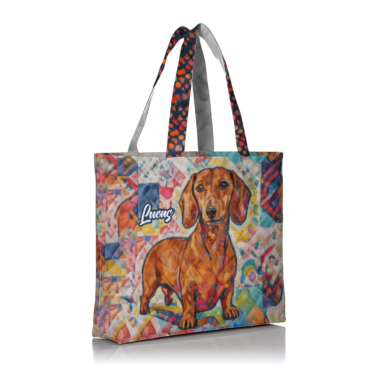 Funky Pet Art - Personalized Dog Cat Quilted Tote Bag