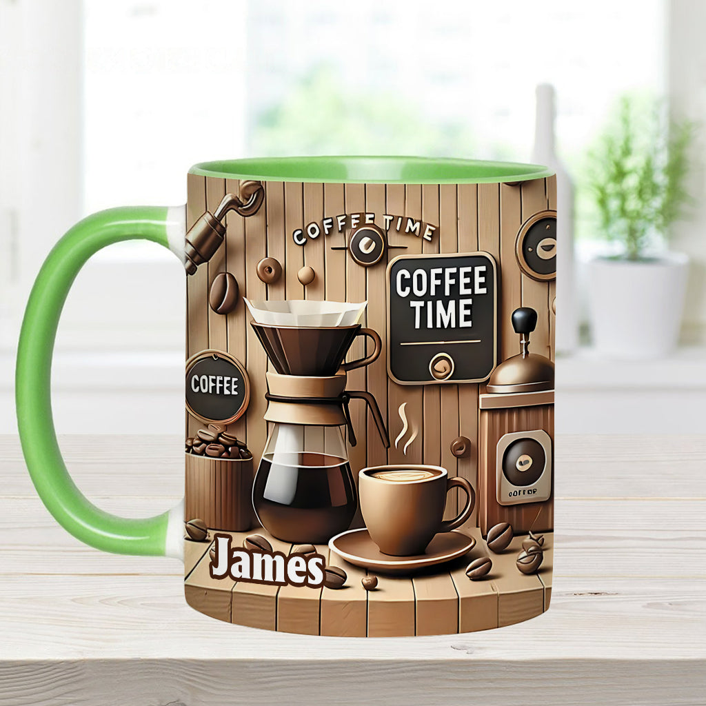 Coffee Time - Personalized Coffee Accent Mug