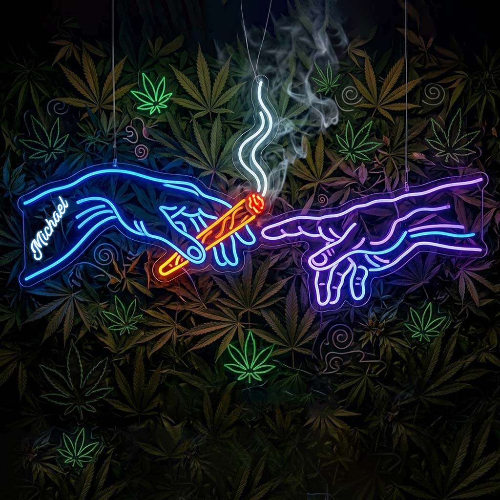 Die Kreation - Personalisierte Weed Neon LED Lichtsignatur