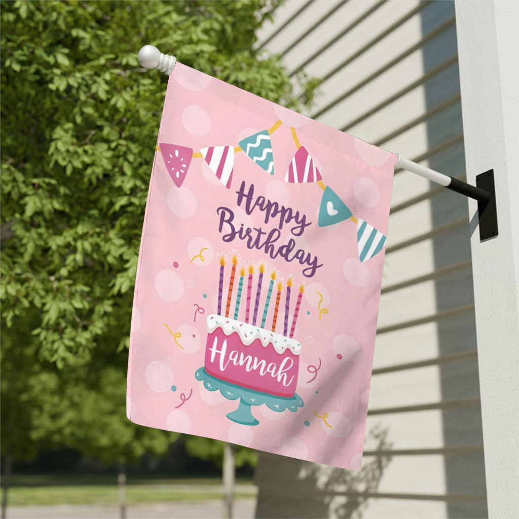 Happy Birthday - Personalized Birthday Garden Flag