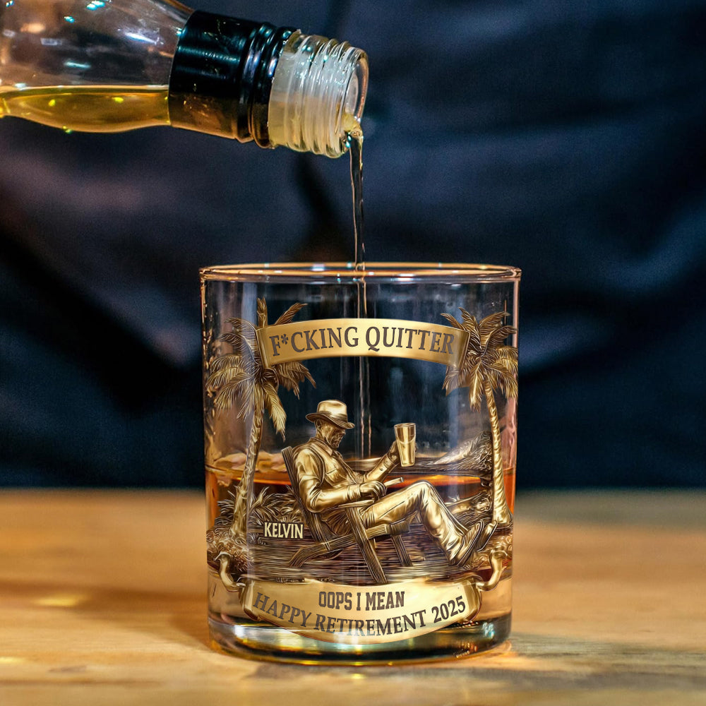 Cadeau de remerciement et de départ à la retraite pour collègues et amis du travail : coffret de carafe à whisky personnalisé.