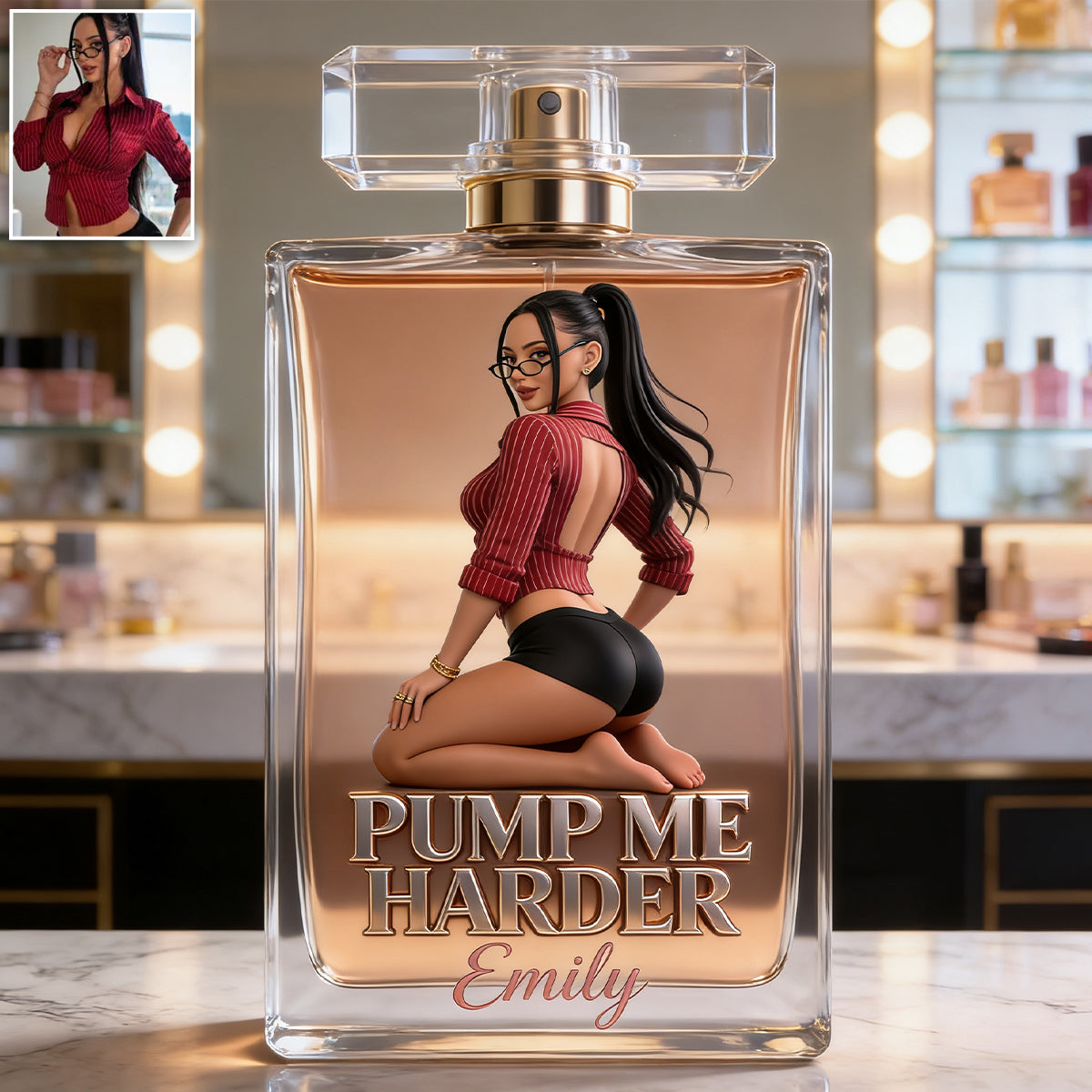 Pump Me Harder - Personalisierte scharfe Nachfüllbare Parfümflasche