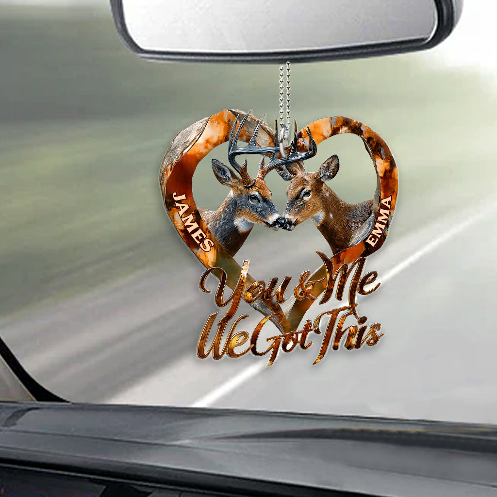 You & Me We Got This - Personalized Hunting Transparent Car Ornament