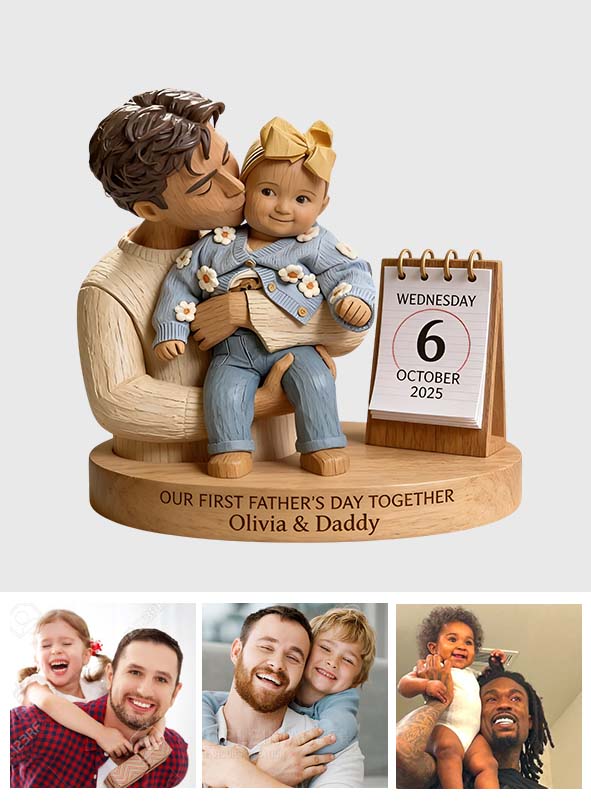 Cadeaux pour la première fête des pères - Plaque en bois personnalisée en forme unique
