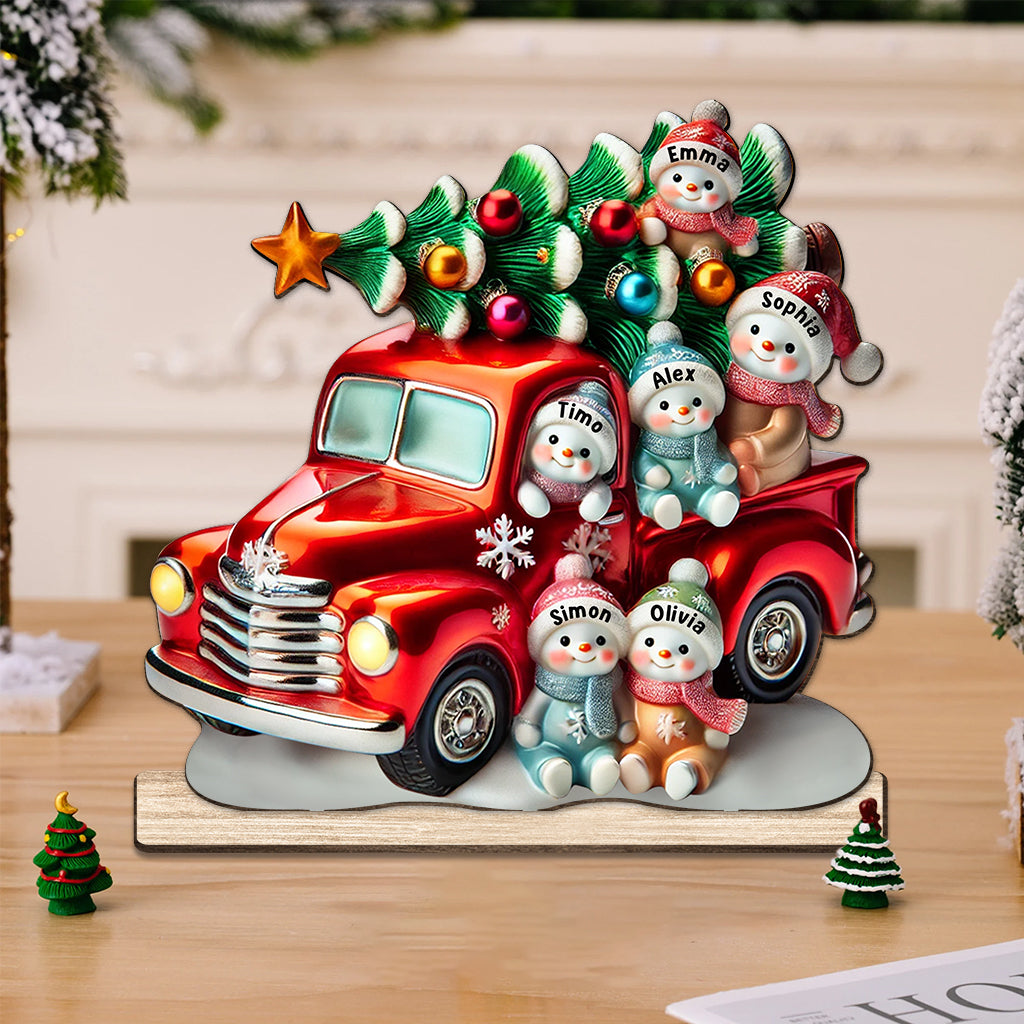 Le petit bonhomme de neige mignon de mamie - Décoration personnalisée pour grand-mère, 1 couche, grand modèle autoportant