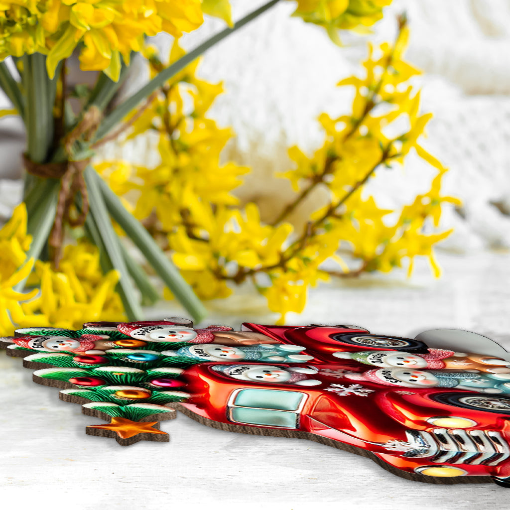 Le petit bonhomme de neige mignon de mamie - Décoration personnalisée pour grand-mère, 1 couche, grand modèle autoportant