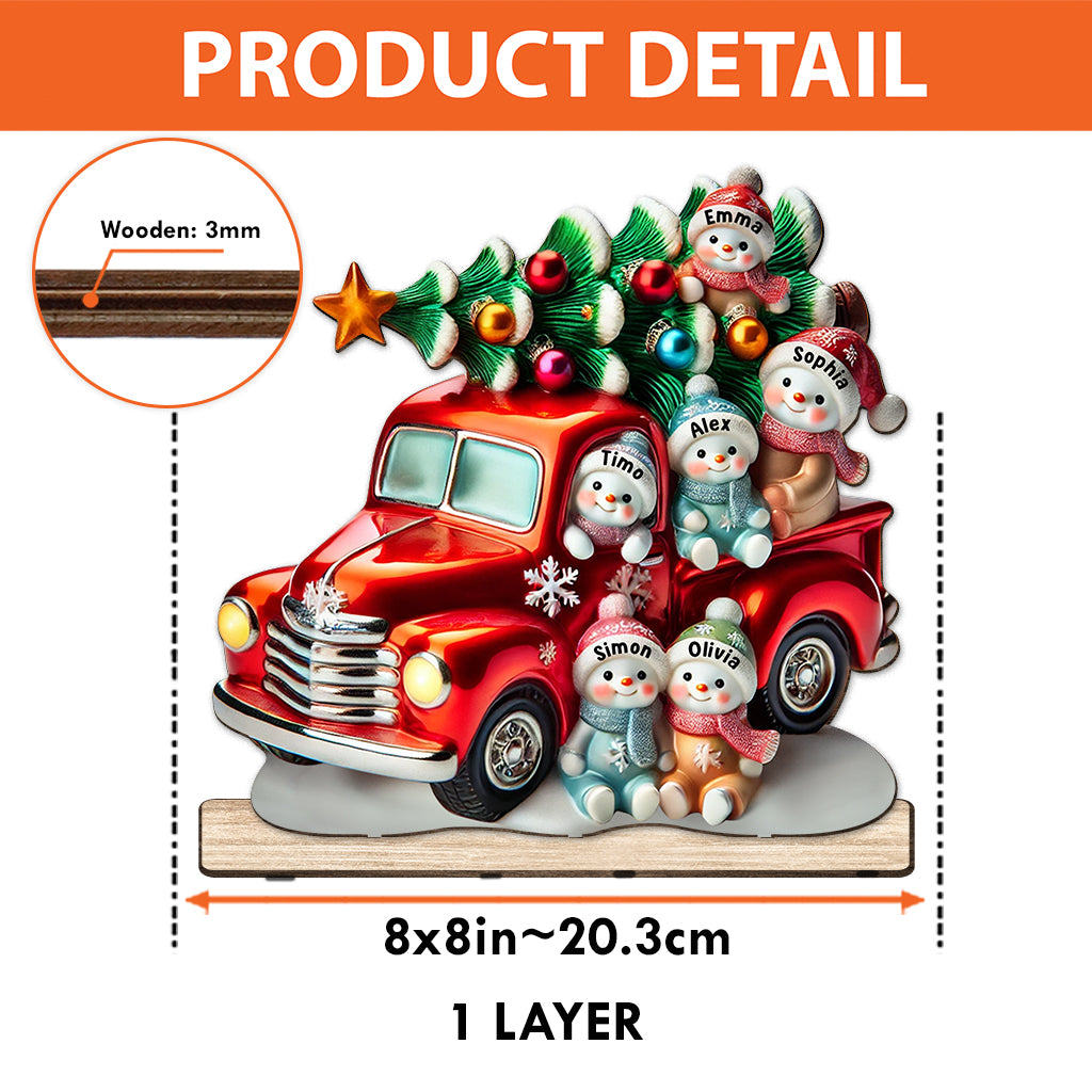 Le petit bonhomme de neige mignon de mamie - Décoration personnalisée pour grand-mère, 1 couche, grand modèle autoportant