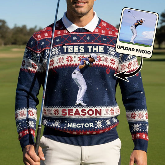 Weihnachtsgolf – Personalisierter Golf-Pullover