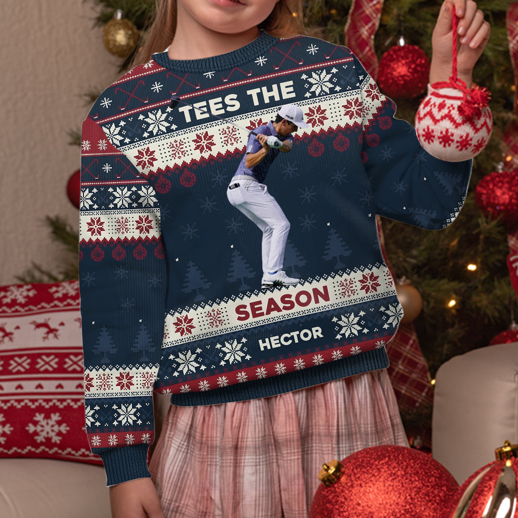 Christmas Golf - Personalized Golf Ugly Sweater