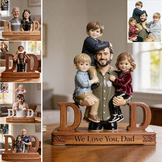Bester Papa aller Zeiten - Personalisierte Holzplakette in Sonderform