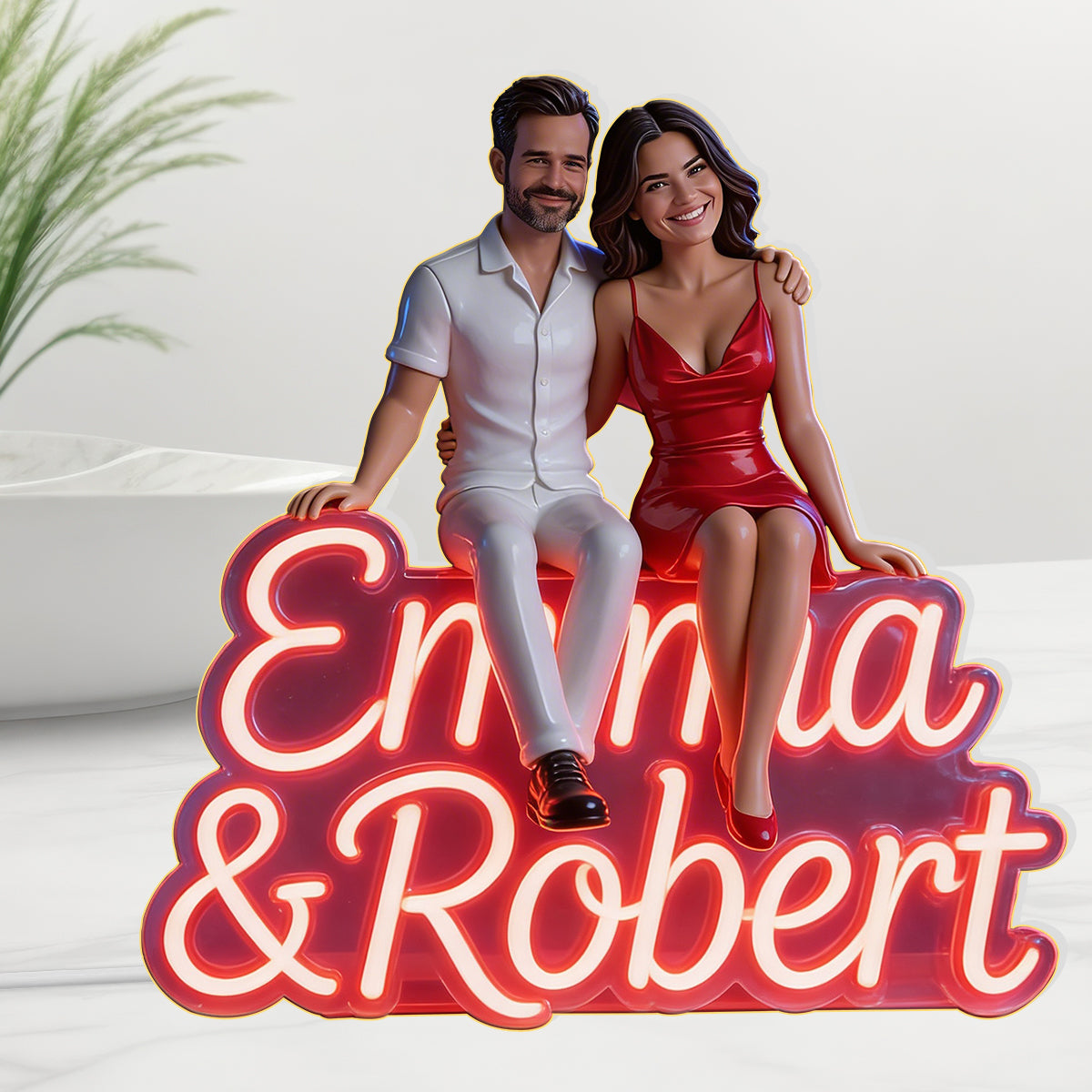 Custom Any Photo - Personalized Couple Acrylic LED Night Light