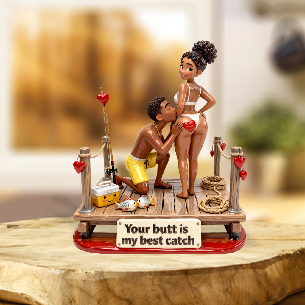 Couple coquin à la pêche - Plaque acrylique personnalisée sur le thème de la pêche