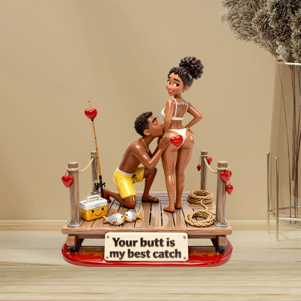 Couple coquin à la pêche - Plaque acrylique personnalisée sur le thème de la pêche