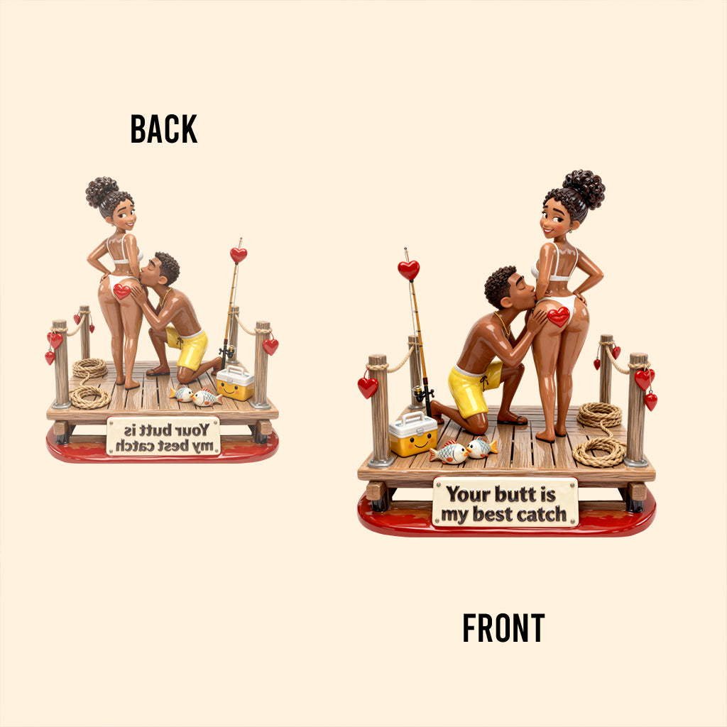 Couple coquin à la pêche - Plaque acrylique personnalisée sur le thème de la pêche