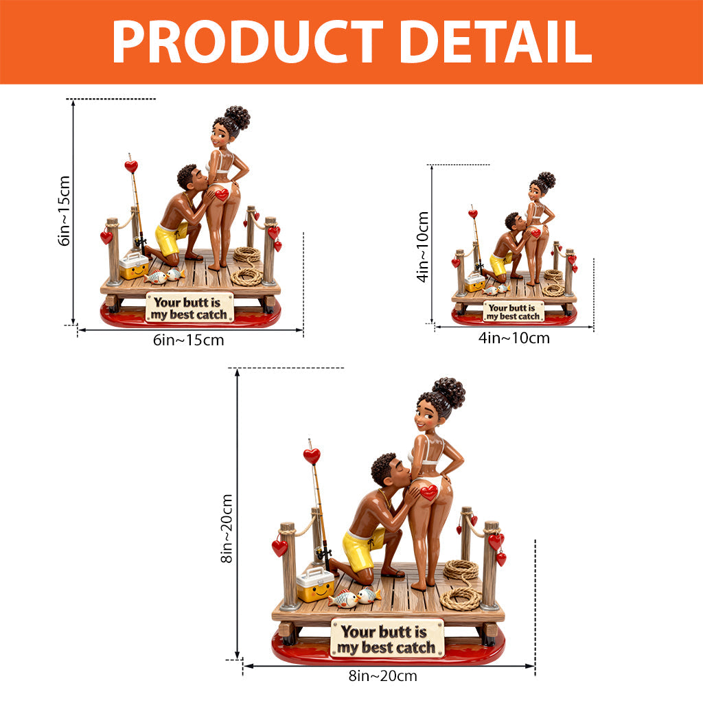 Couple coquin à la pêche - Plaque acrylique personnalisée sur le thème de la pêche