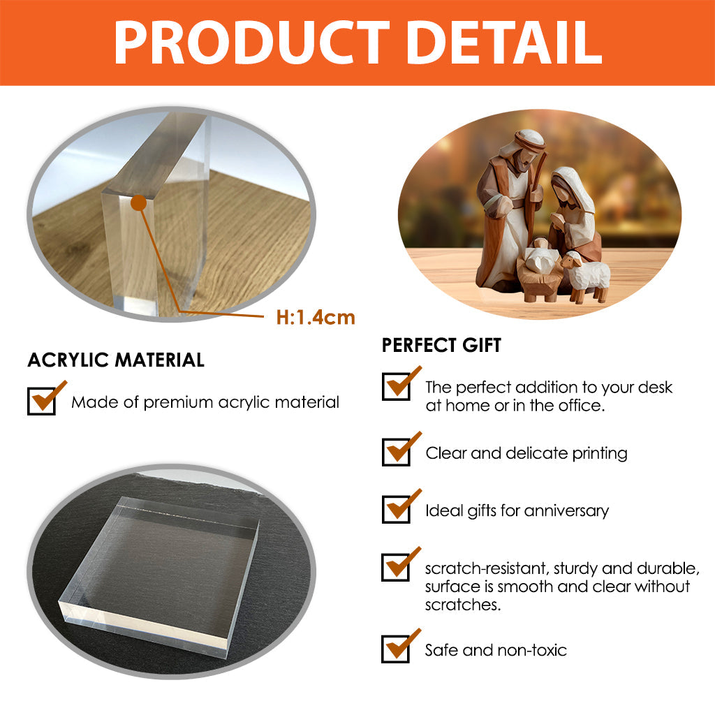 Merry Christmas - Christian Custom Shaped Acrylic Plaque