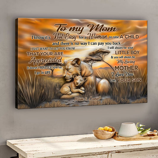 I Love You Mom - Personalized Mother Canvas And Poster