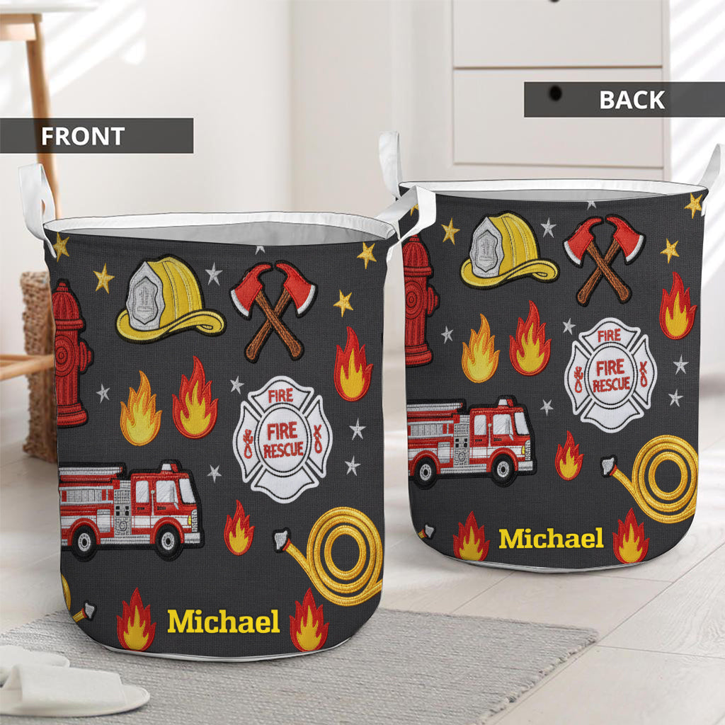 Smoke Fades, Courage Stays - Personalized Firefighter Storage Basket