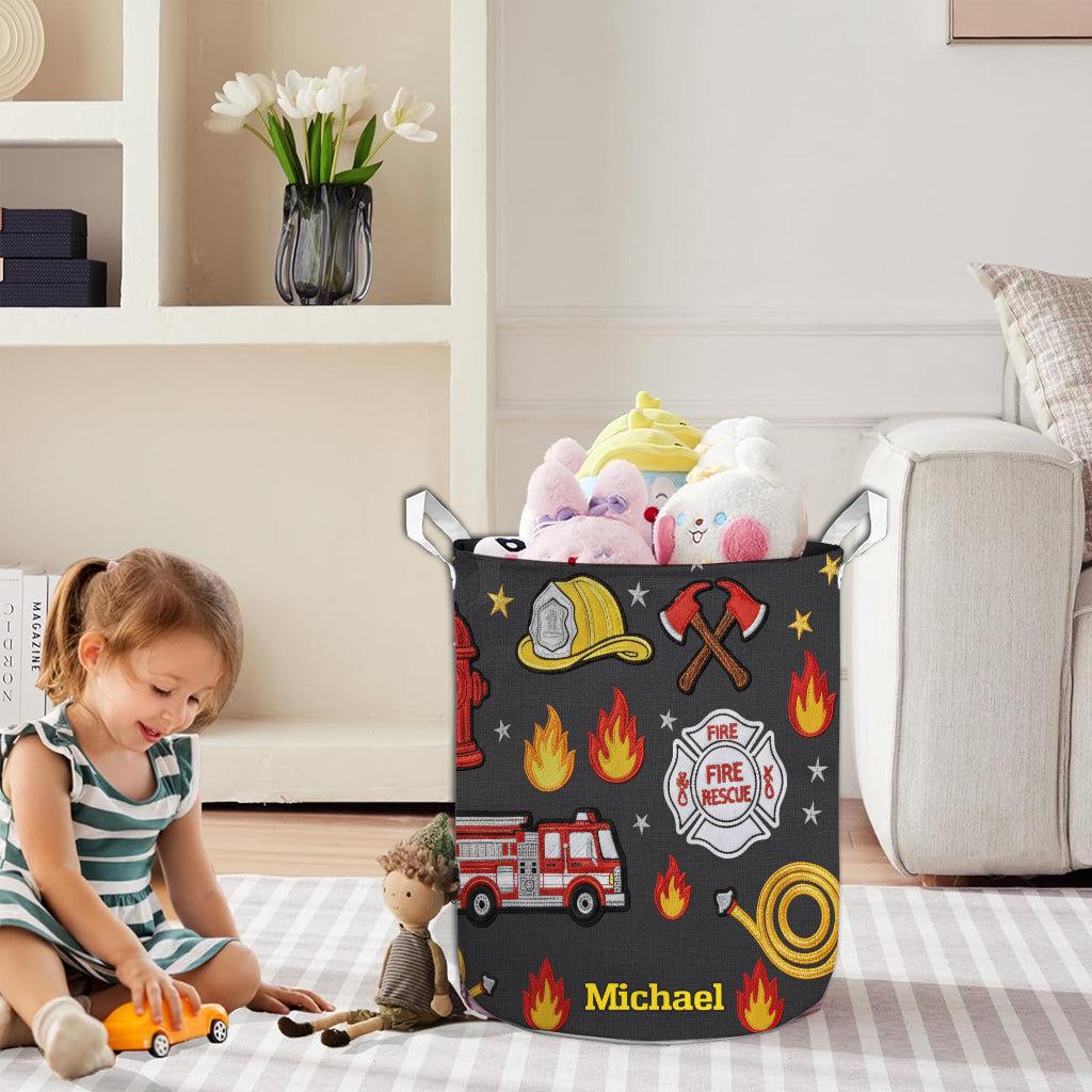 Smoke Fades, Courage Stays - Personalized Firefighter Storage Basket
