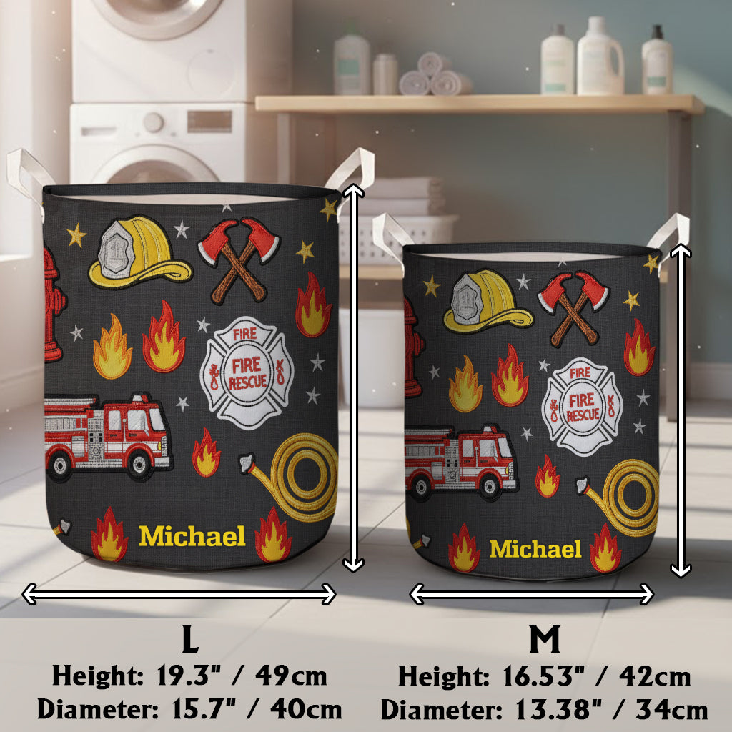 Smoke Fades, Courage Stays - Personalized Firefighter Storage Basket