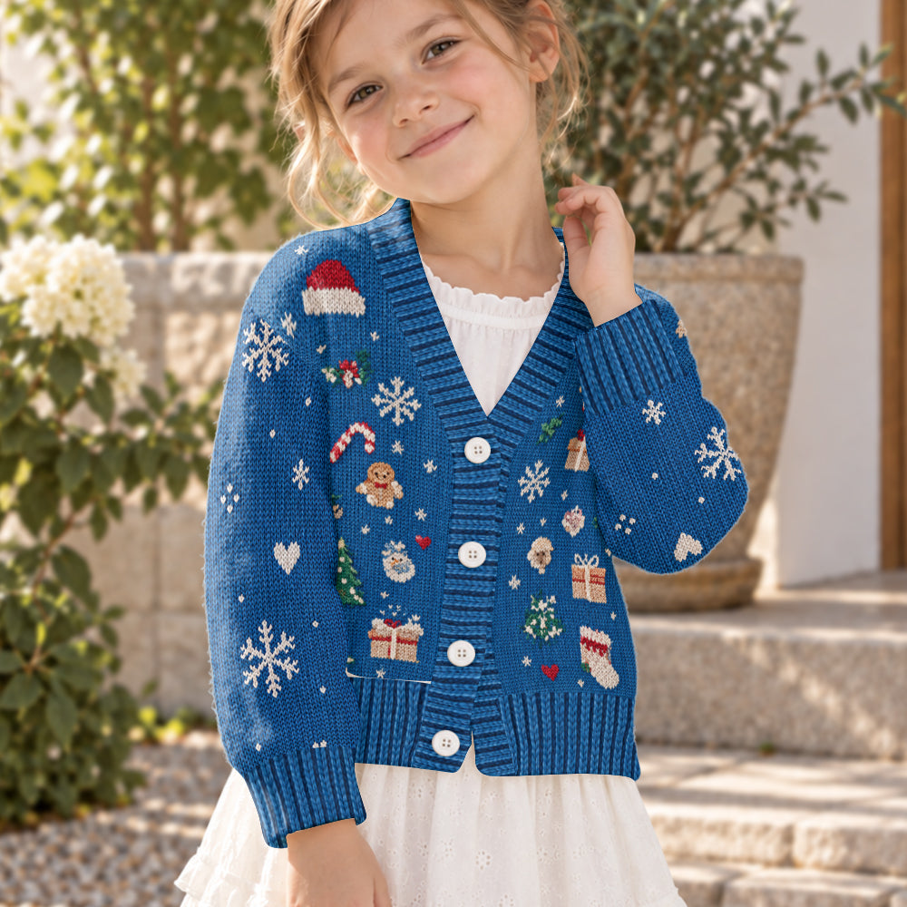 Holiday Moment - Personalized Kid Cardigan Sweater