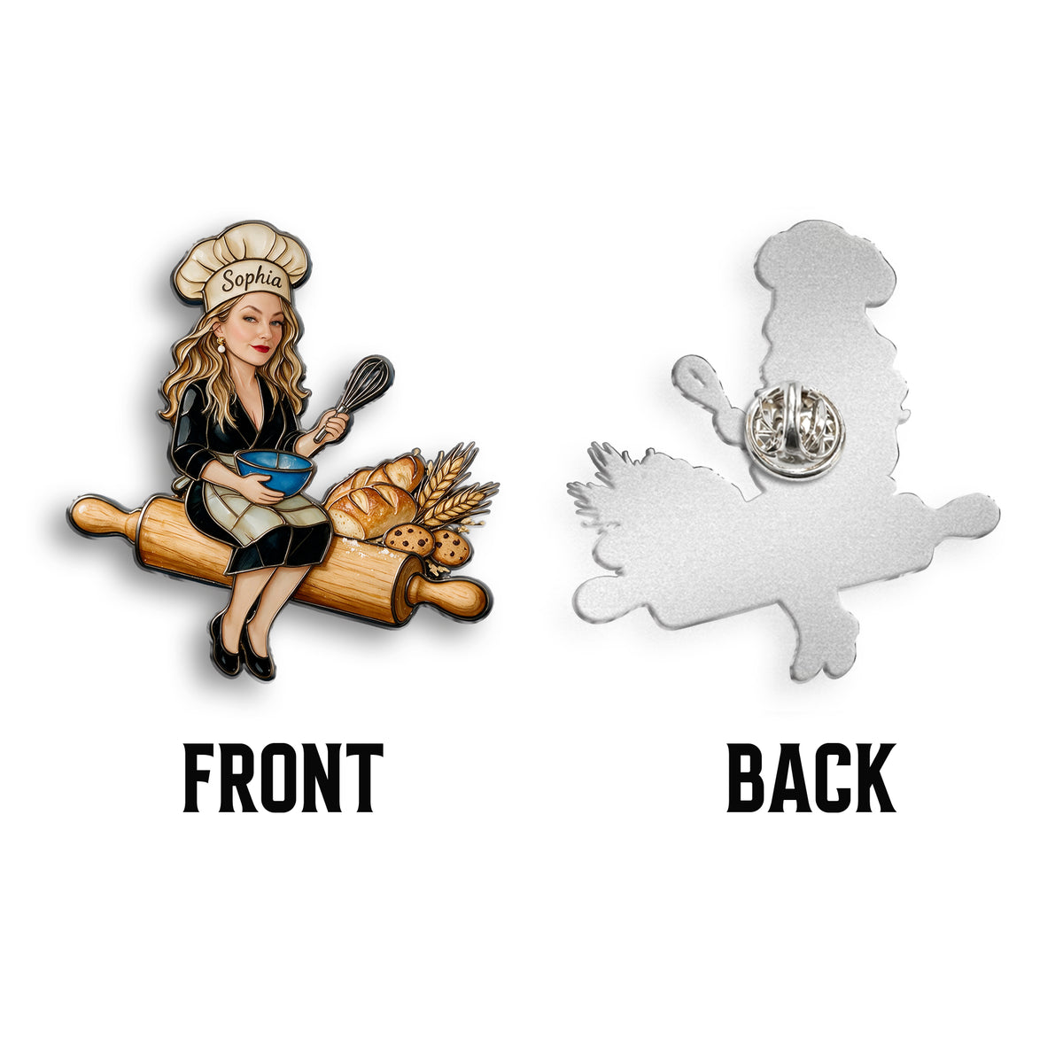 Love Baking - Personalized Baking 3D Embossed Enamel Pin