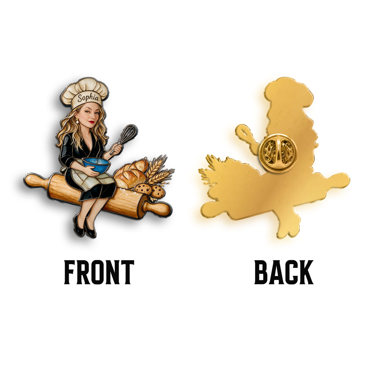 Love Baking - Personalized Baking 3D Embossed Enamel Pin