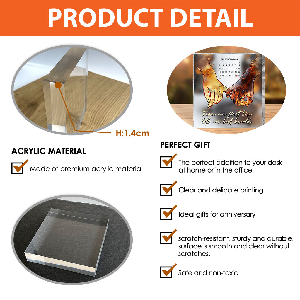 I Love You Forever & Always - Personalized Couple Custom Shaped Acrylic Plaque