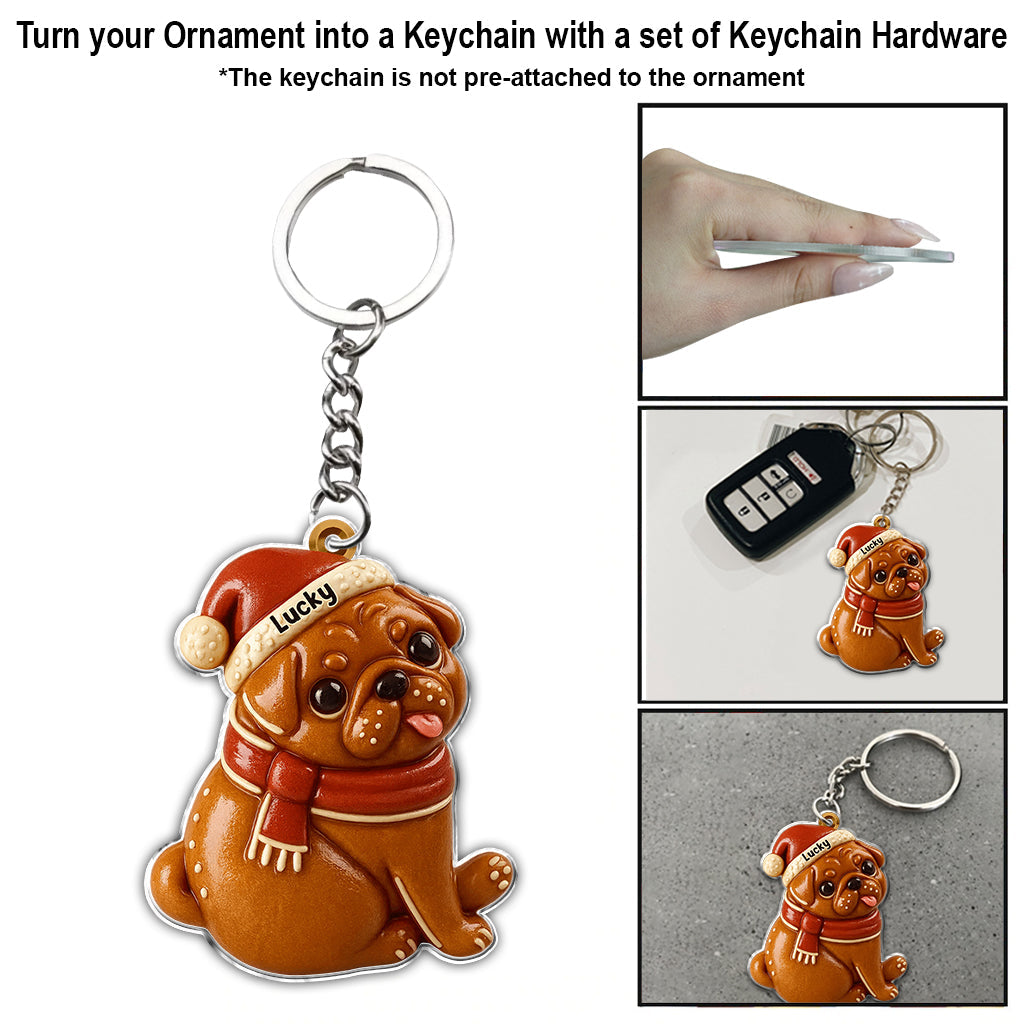 Gingerbread Pet Christmas - Personalized Dog Ornament