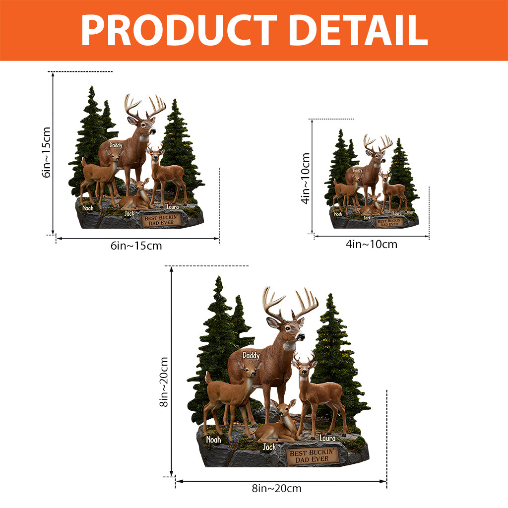 Best Buckin' Dad Ever - Personalized Hunting Custom Shaped Acrylic Plaque