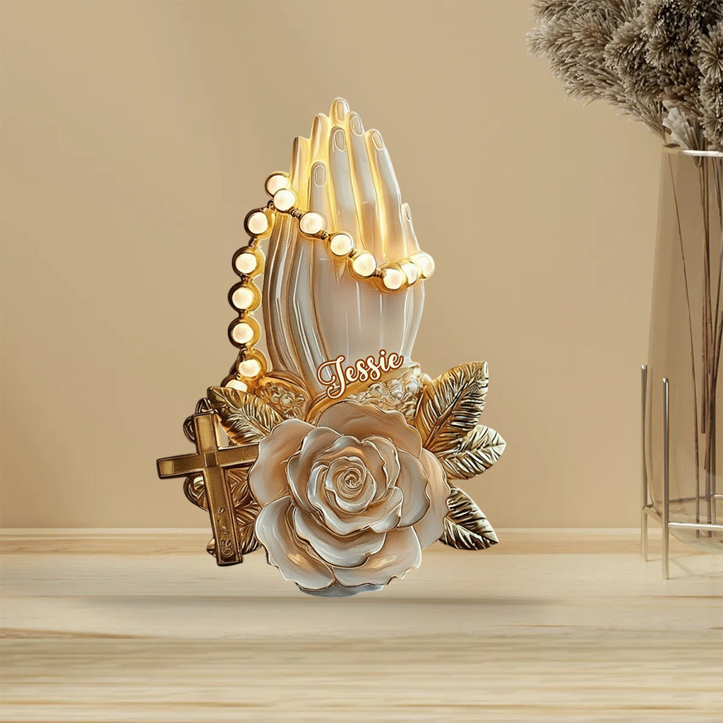 Praying Hands - Personalized Christian Custom Shaped Acrylic Plaque