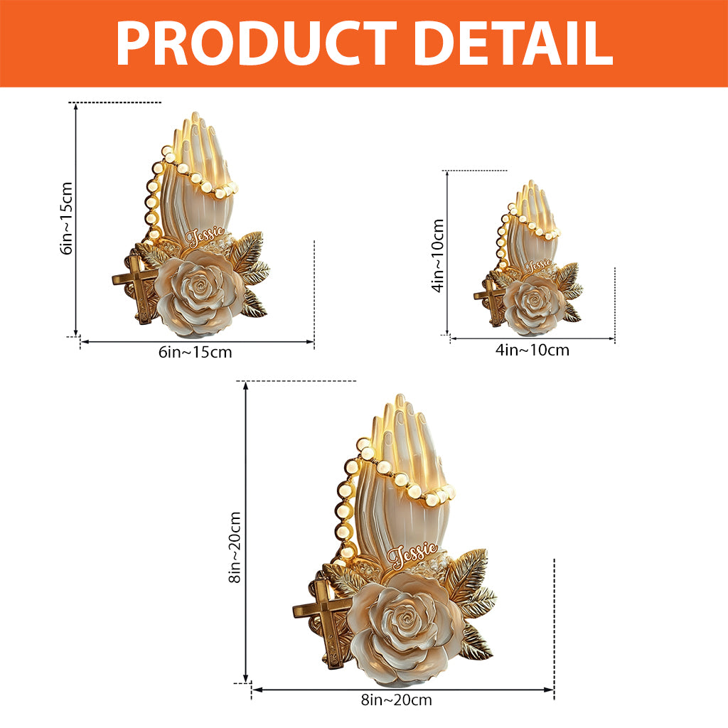 Praying Hands - Personalized Christian Custom Shaped Acrylic Plaque