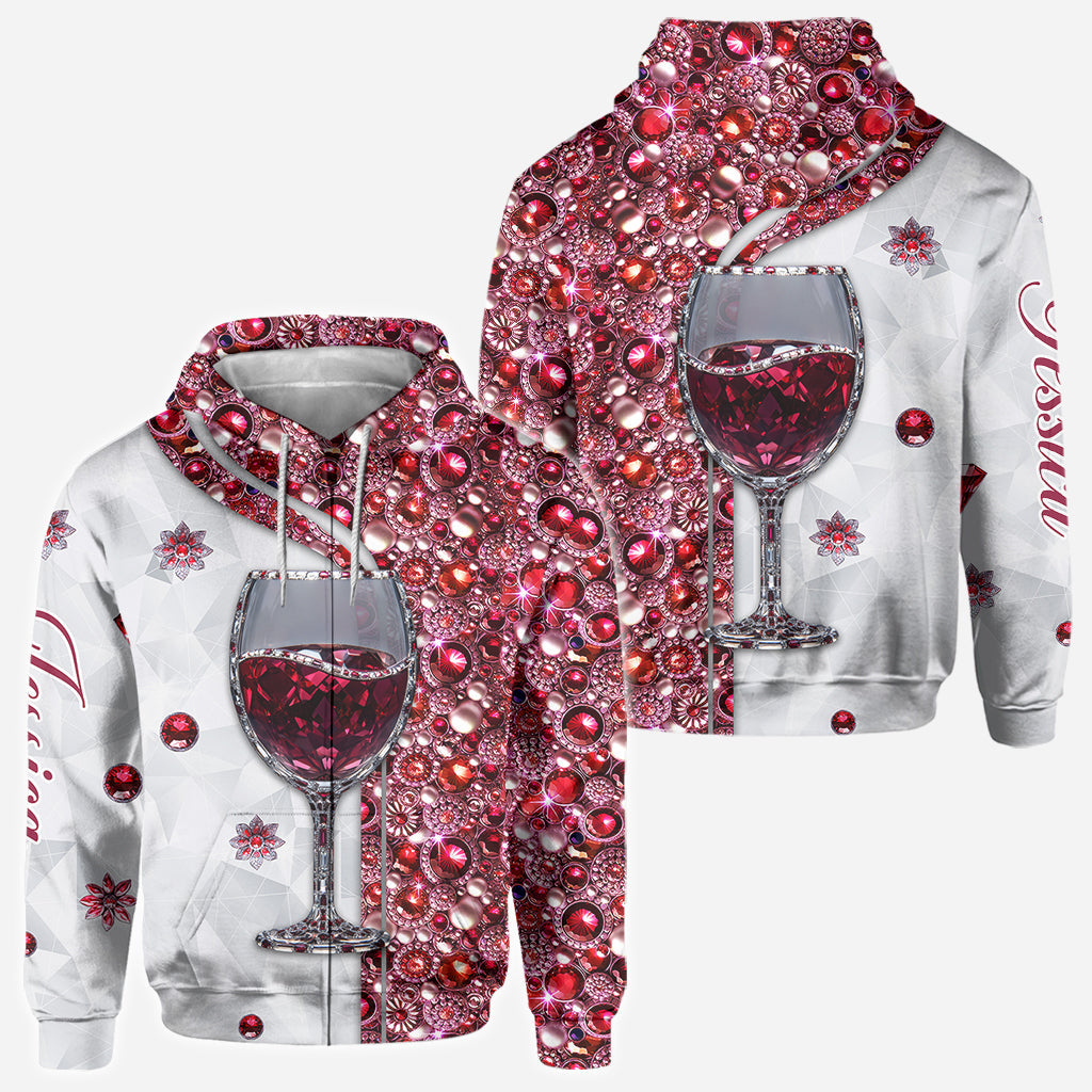 Just A Girl Who Loves Wine - Personalized Wine All Over Shirt