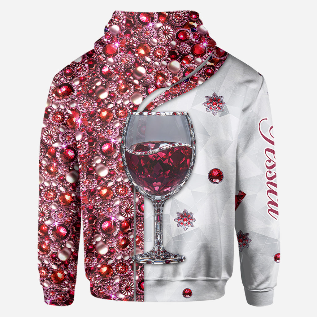Just A Girl Who Loves Wine - Personalized Wine All Over Shirt