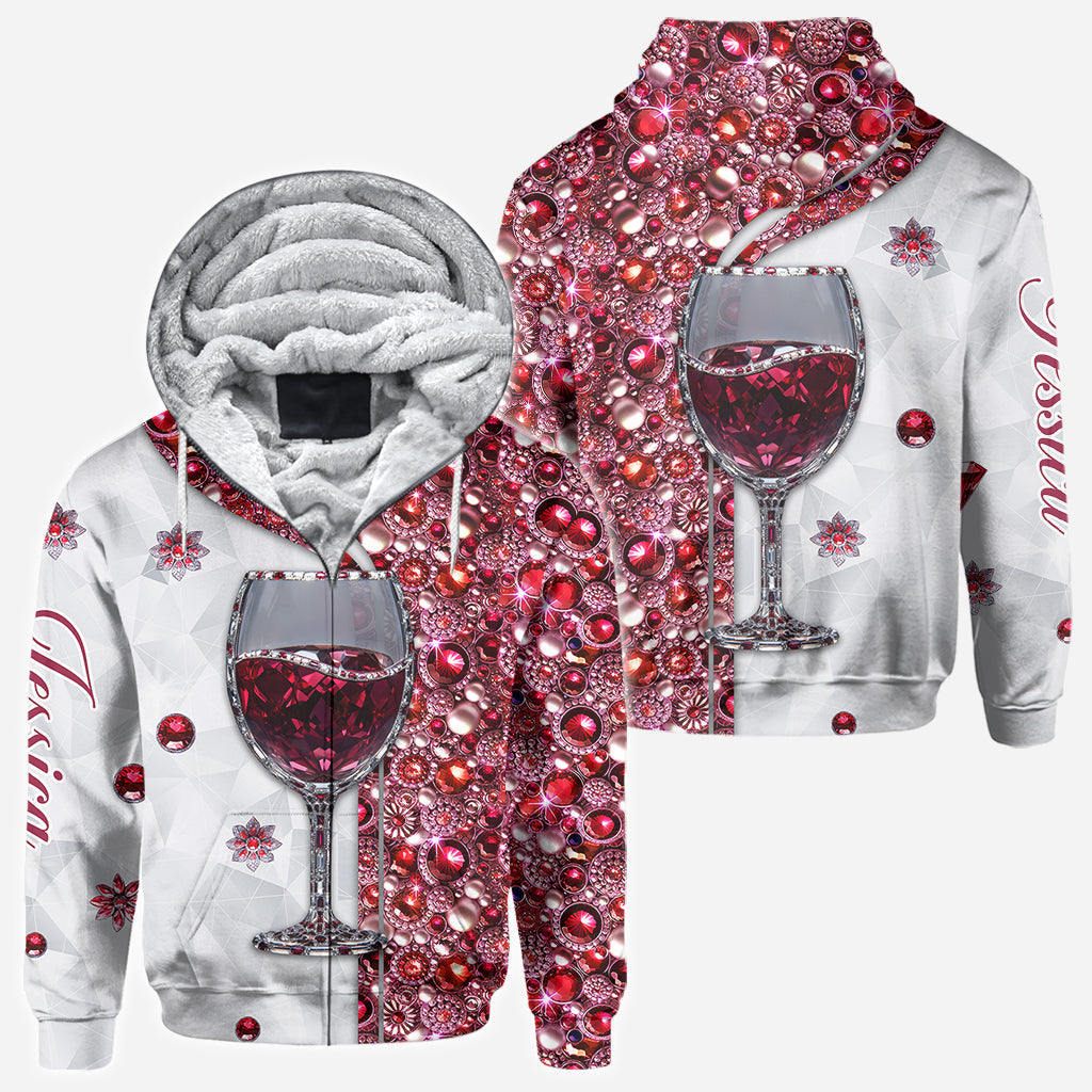 Just A Girl Who Loves Wine - Personalized Wine All Over Shirt