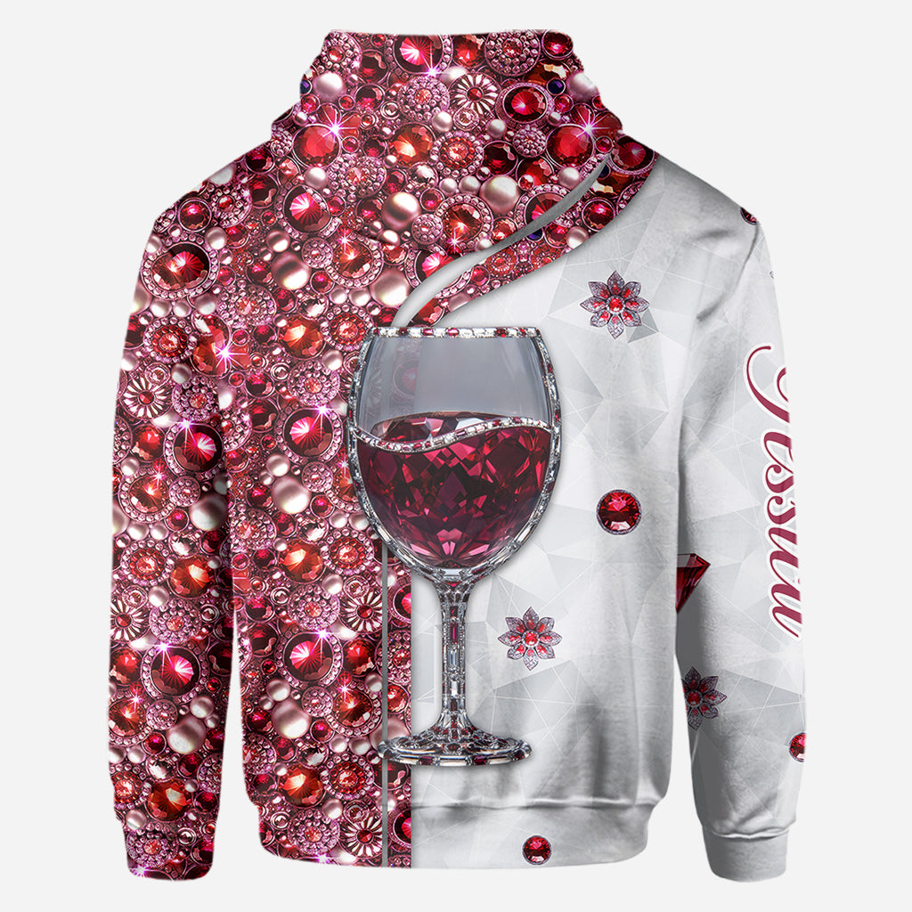 Just A Girl Who Loves Wine - Personalized Wine All Over Shirt