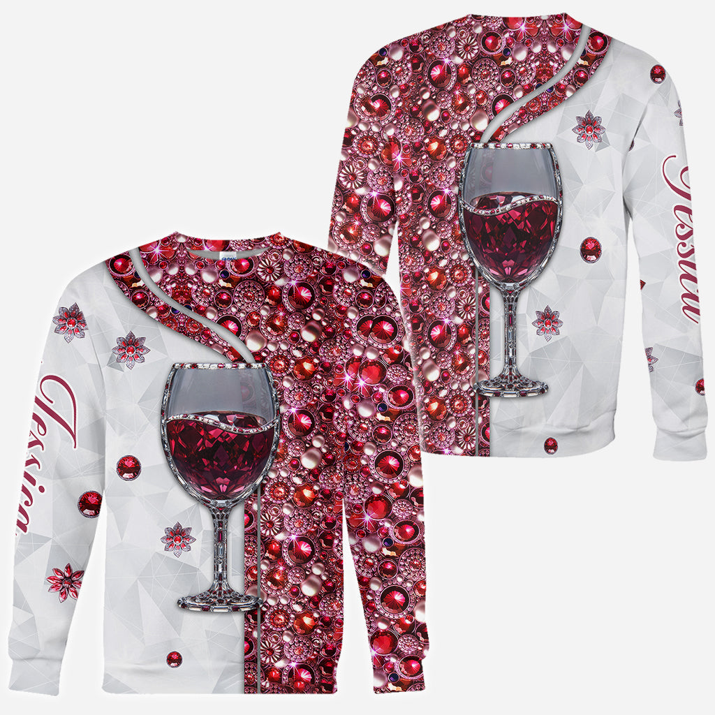 Just A Girl Who Loves Wine - Personalized Wine All Over Shirt