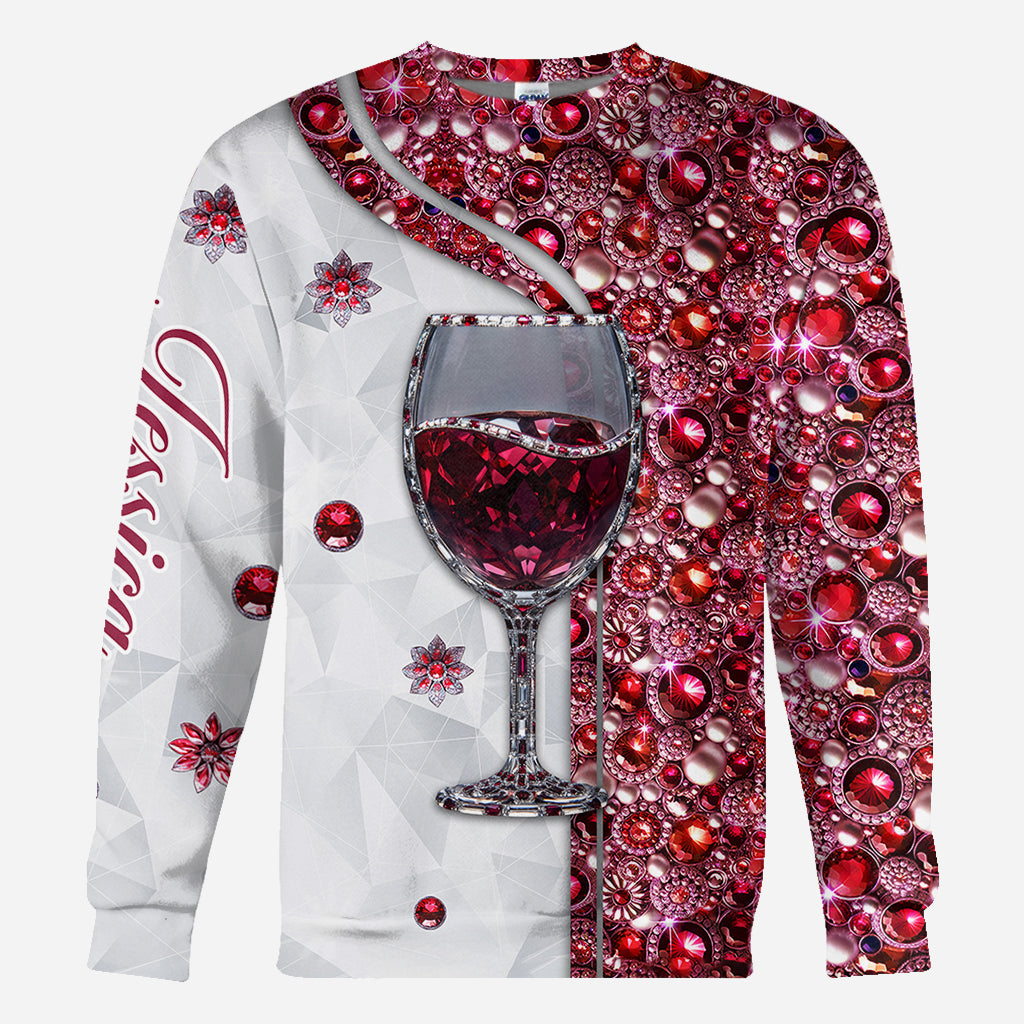 Just A Girl Who Loves Wine - Personalized Wine All Over Shirt