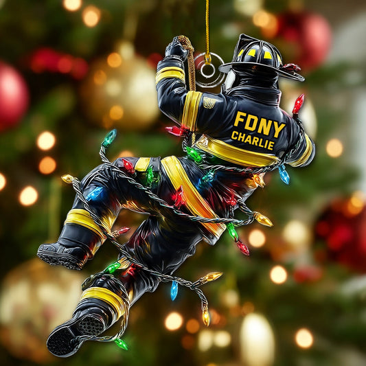 Holiday Rescue - Personalized Firefighter Ornament