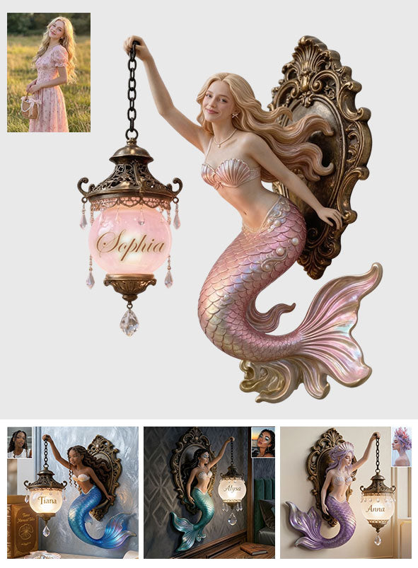 Soul Of A Mermaid - Personalized Mermaid Wooden Wall Mount Sign
