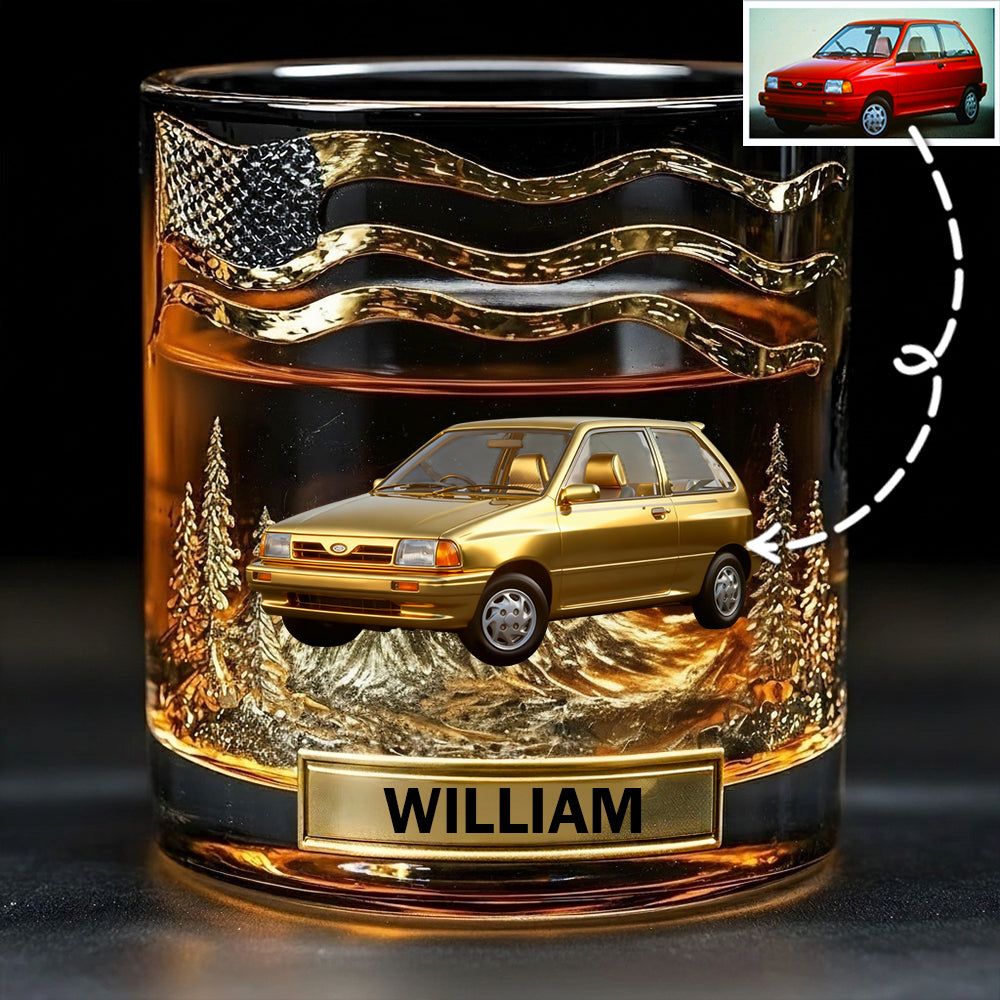 Cool Gift For Car Lover - Personalized Car Lover Whiskey Decanter Set