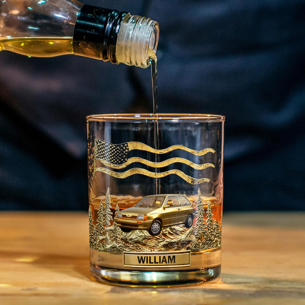 Cool Gift For Car Lover - Personalized Car Lover Whiskey Decanter Set