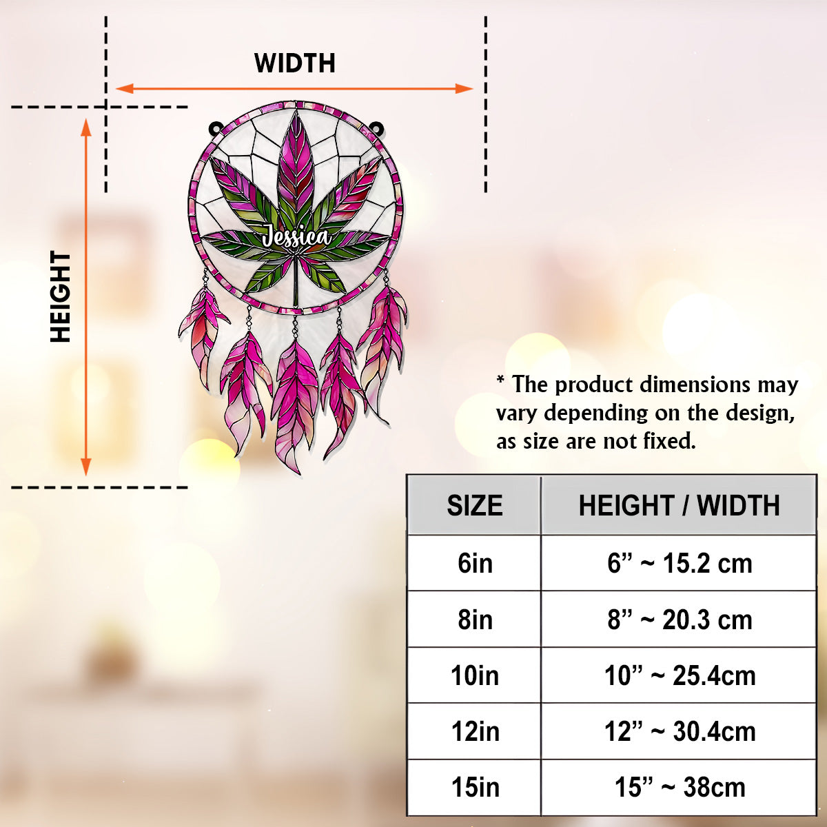 Beautiful Marijuanas - Personalized Weed Window Hanging Suncatcher Ornament