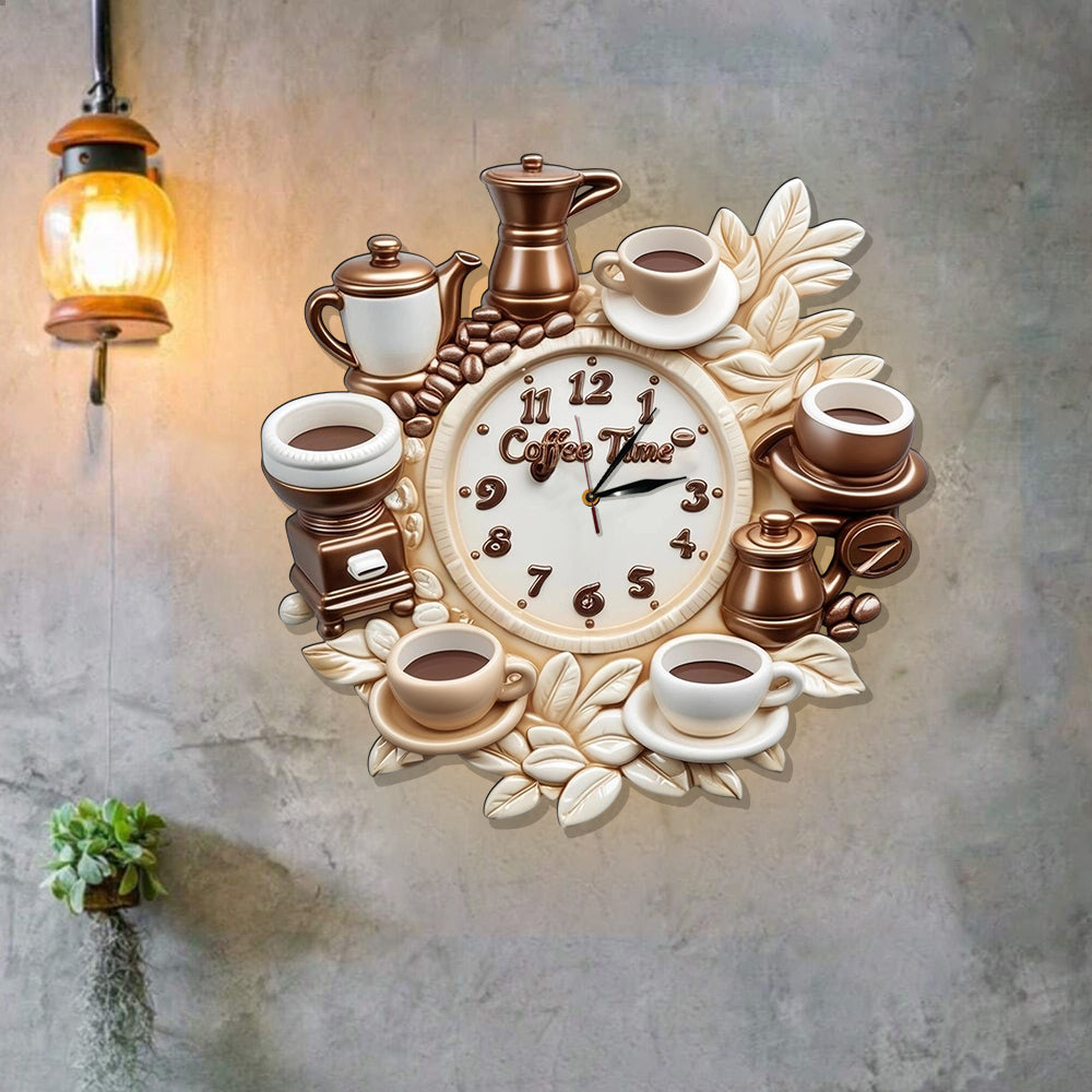 Coffee Time - Personalized Coffee LED Light Wall Clock