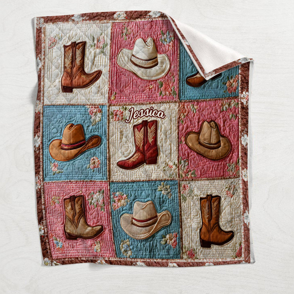 Cowgirl - Personalized Cowgirl Blanket