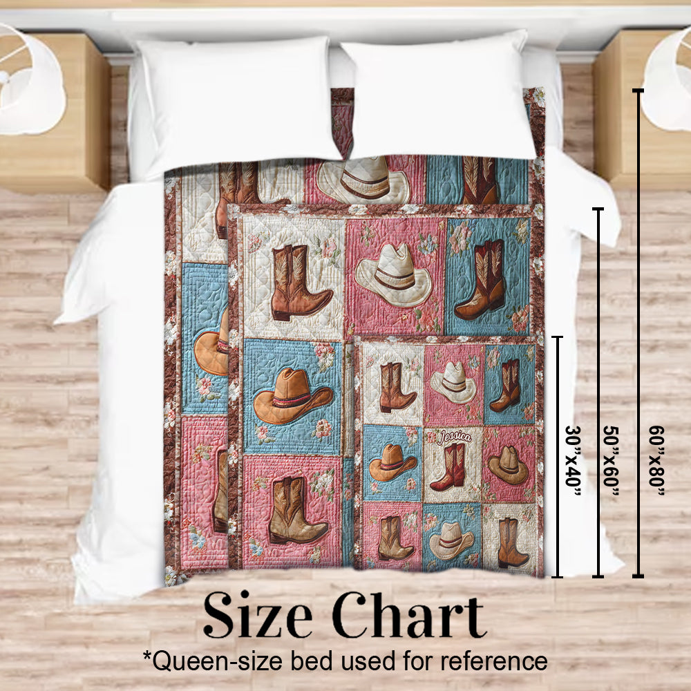 Cowgirl - Personalized Cowgirl Blanket