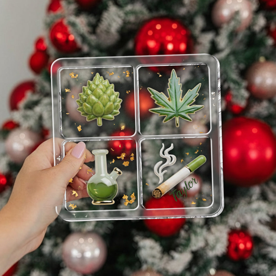 Feuille Magique Verte - Plateau récupérateur de mauvaises herbes personnalisé