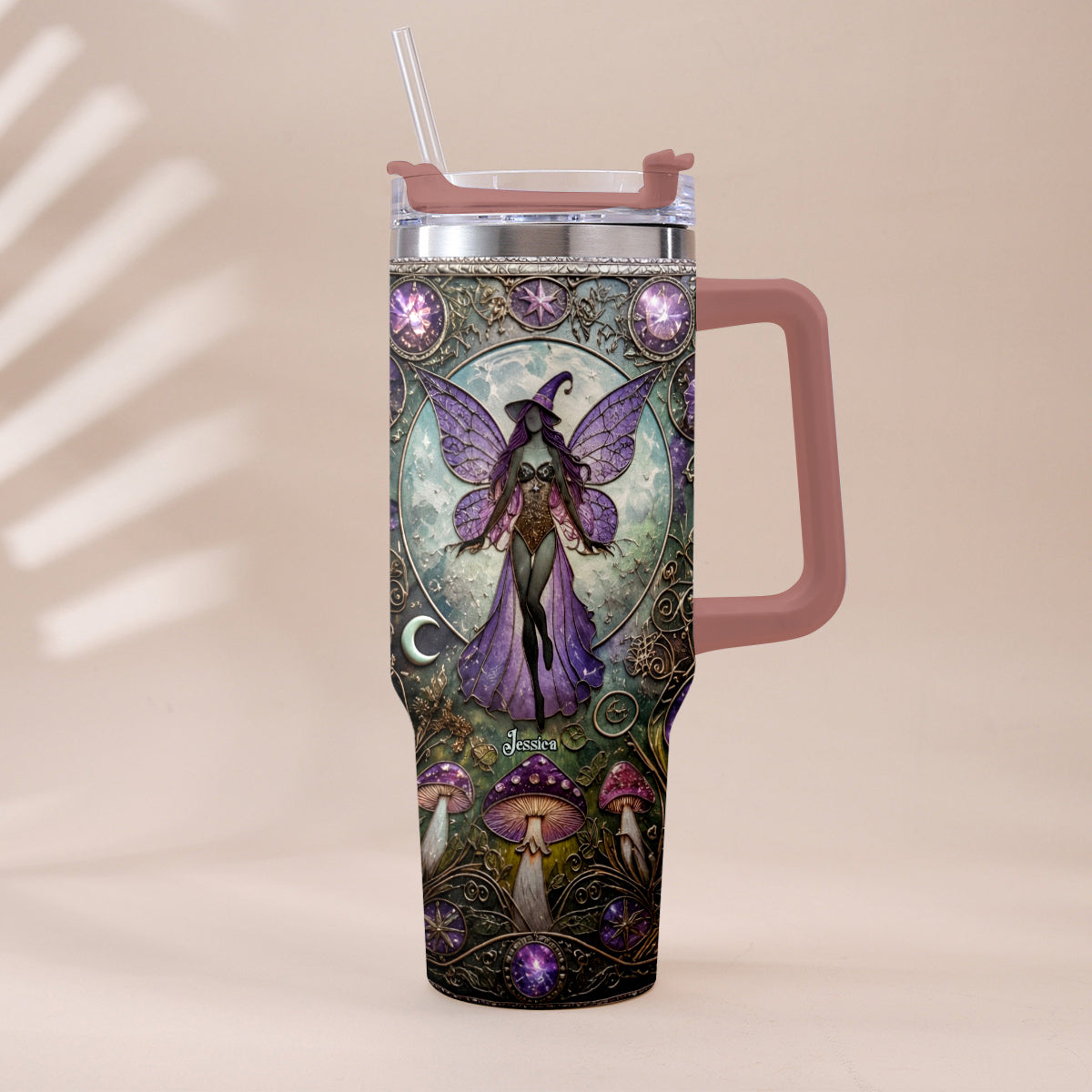 Beautiful Witch - Personalized Witch Tumbler With Plush Charm